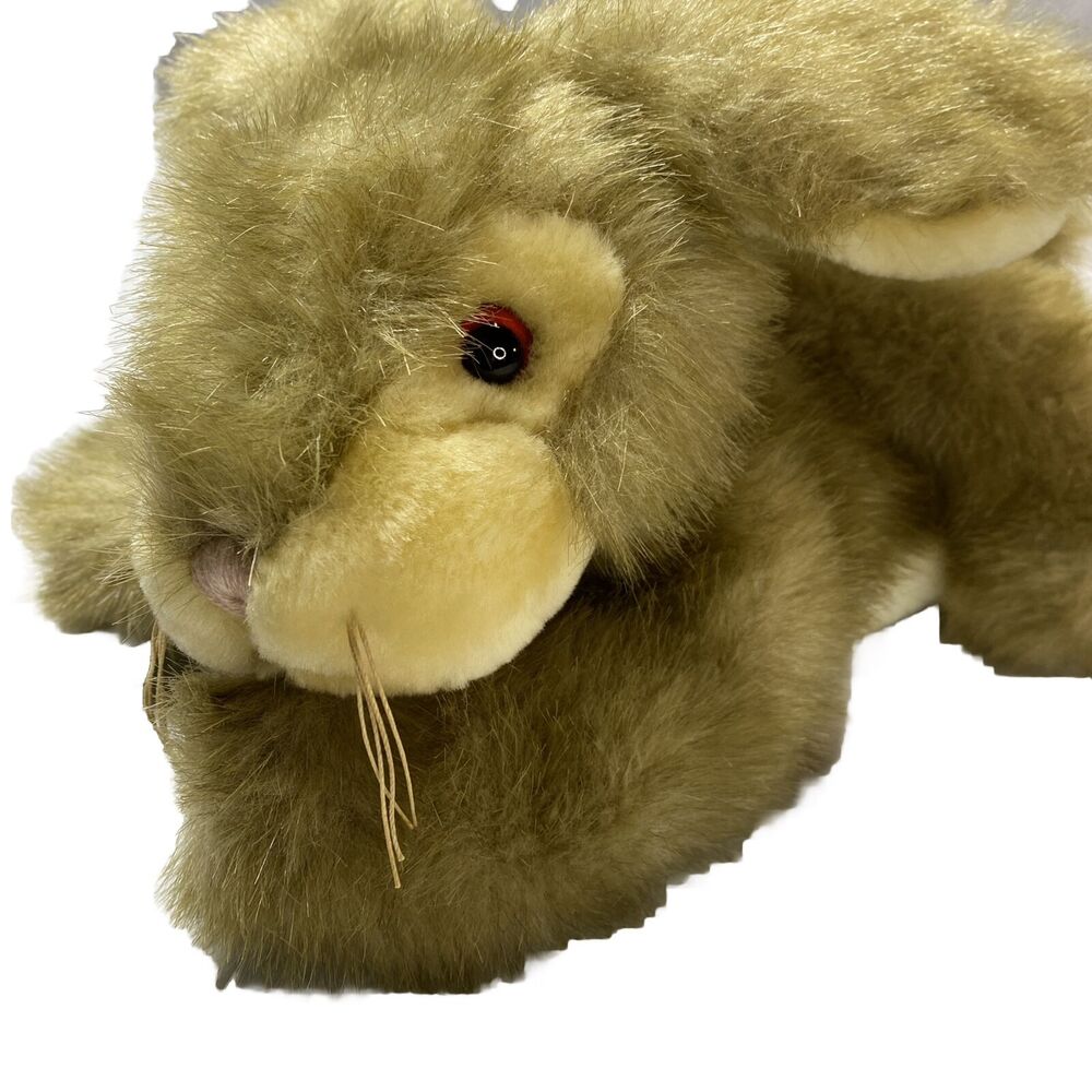 Realistic Bunny Rabbit Plush Stuffed Animal Color Wild 13" Brown Tan Hare Easter